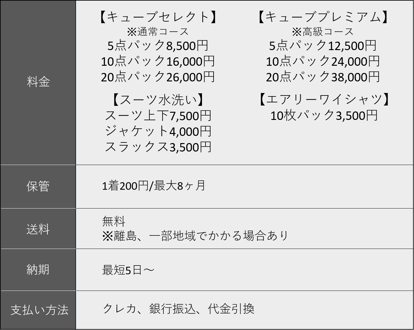 プラスキューブの料金体系